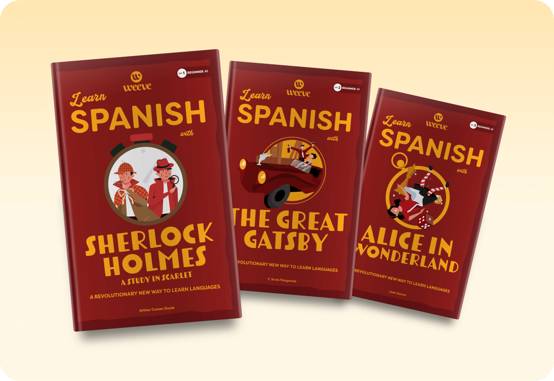 Weeve Spanish Language Learning books which help learn languages through context understanding