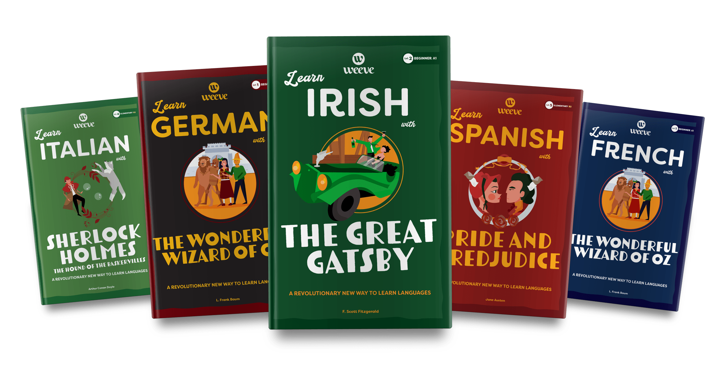 Weeve Languages Book Displayed In 5 collections Irish German Spanish French Italian